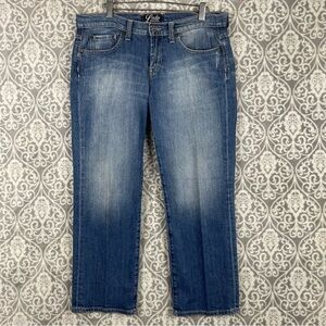 lucky brand jeans summer sweet n low crop stretch medium wash low rise women sz8